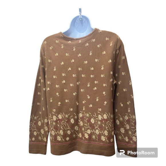 ORVIS Ladies Brown Pullover Top Like New Size Large - Picture 8 of 10